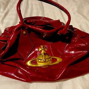 Vivienne Westwood Cherry Red Snakeskin handbag